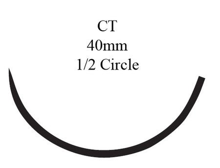 Nonabsorbable Suture with Needle Ethilon™ Nylon CT 1/2 Circle Taper Point Needle Size 0 Monofilament