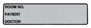 Pre-Printed Label Wide-Trak™ Chart Tab Gray Paper Room No_Paitent_Doctor_ Black Patient Information 1-1/2 X 4 Inch
