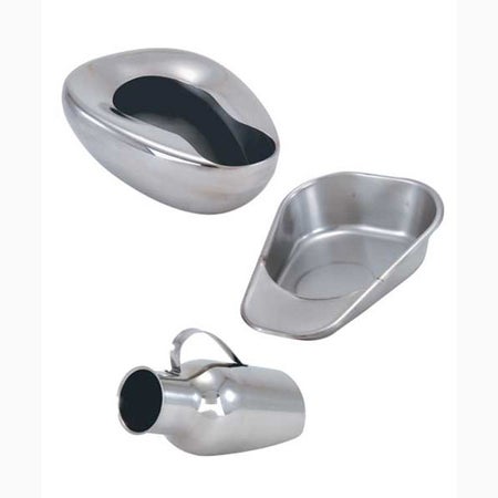 Fracture Bedpan Medegen Unisex Silver 1 Quart / 946 mL