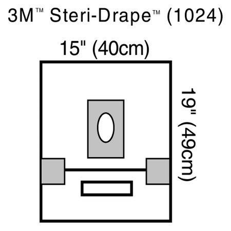 EENT Drape 3M™ Steri-Drape™ Small Aperture Drape 15 W X 19 L Inch Sterile