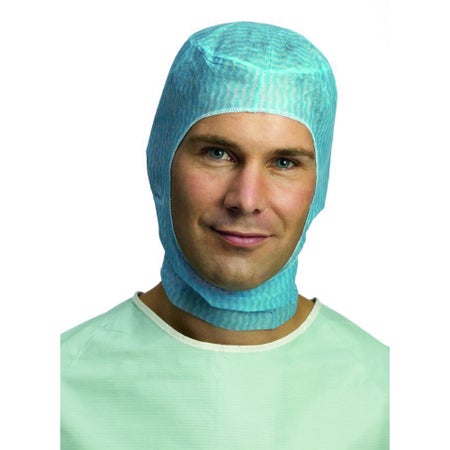 Surgical Head Covering One Size Fits Most Blue Tie Closure