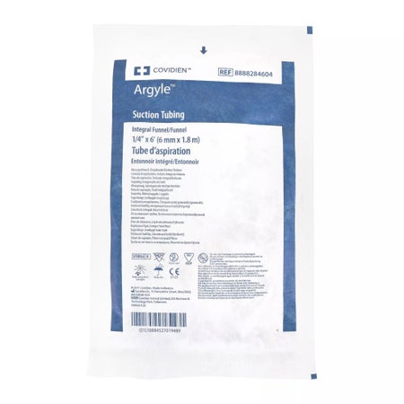 Suction Tubing Argyle® Clear 1/4 Inch I.D. 6 Foot Length Non-Conductive Plastic Sterile