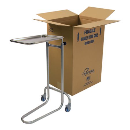 Mayo Instrument Stand Pedigo® Hand Operated Double Post California Style Small Tray