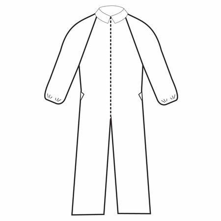 Coverall Extra Protection Large White Disposable NonSterile