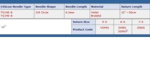 Absorbable Suture with Needle Vicryl™ Polyglactin 910 TG140-8 3/8 Circle Spatula Needle Size 9-0 Monofilament