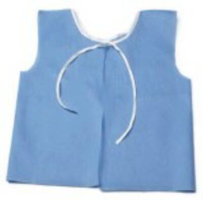 Exam Cape White Extra Wide Front / Back Opening Tie Closure Female Disposable