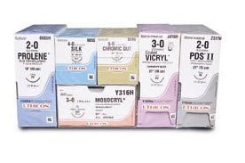 Absorbable Suture with Needle Coated Vicryl™ Polyglactin 910 S-28 1/2 Circle Conventional Spatula Needle Size 6-0 Braided