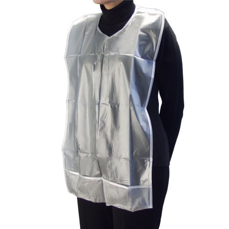 Bib Tie Closure Reusable Vinyl Silver