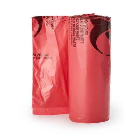 Biohazard Waste Bag McKesson Biohazard Symbol / Infectious Waste 30 to 33 gal. Red 31 X 41 Inch