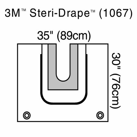 Orthopedic Drape 3M™ Steri-Drape™ U-Pouch 35 W X 30 L Inch Sterile