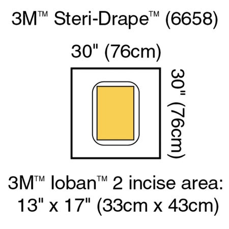 Surgical Drape 3M™ Steri-Drape™ Large Pouch with Incise Film 30 W X 30 L Inch Sterile