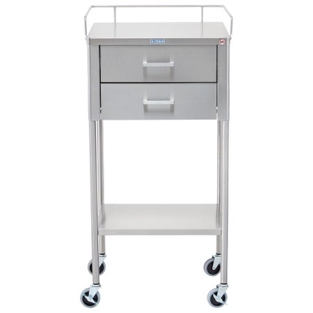 Instrument Table George 20 X 16 X 34 Inch Stainless Steel 2 Drawers