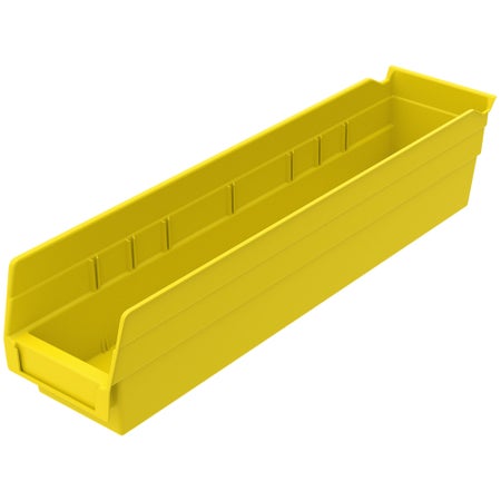 Shelf Bin Yellow Industrial Grade Polymers 4 X 4-1/8 X 17-7/8 Inch