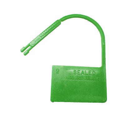 Tamper Evident Seal Snap-Loks UnNumbered Green Plastic 3/4 Inch Diameter