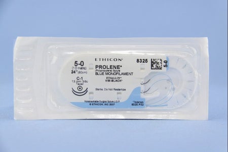 Nonabsorbable Suture with Needle Prolene™ Polypropylene C-1 3/8 Circle Taper Cutting Needle Size 5-0 Monofilament