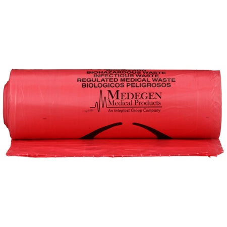 Biohazard Waste Bag McKesson Biohazard Symbol / Infectious Waste 30 to 33 gal. Red 33 X 40 Inch