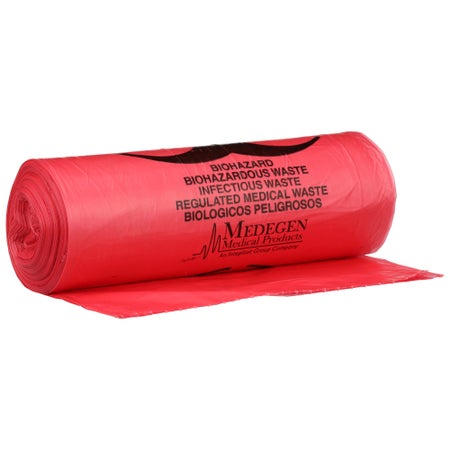 Biohazard Waste Bag McKesson Biohazard Symbol / Infectious Waste 30 to 33 gal. Red 33 X 40 Inch