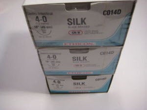 Nonabsorbable Suture with Needle Perma-Hand™ Silk SH 1/2 Circle Taper Point Needle Size 4-0 Braided