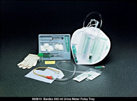 Indwelling Catheter Tray Bardex® Foley 16 Fr. 5 cc Balloon Latex