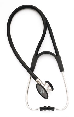Cardiology Stethoscope Harvey™ Elite® Black 1-Tube 17 Inch Tube Double Sided Chestpiece