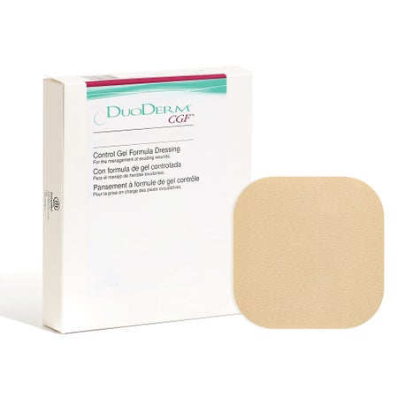 Hydrocolloid Dressing DuoDERM® CGF® Border Foam Backing 4 X 5 Inch Triangle Hydrocolloid