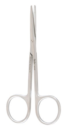 Strabismus Scissors Miltex® 4 Inch Length OR / Surgical Grade German Stainless Steel NonSterile Finger Ring Handle Straight Blunt Tip / Blunt Tip