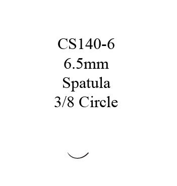 Absorbable Suture with Needle Vicryl™ Polyglactin 910 CS140-6 3/8 Circle Ophthalmic Spatula Needle Size 10-0 Monofilament