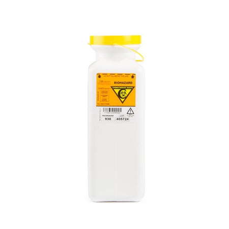 Chemotherapy Waste Container Chemo-Tainer™ White Base 10 H X 3-1/2 W X 3-1/2 D Inch Vertical Entry 0.425 gal.