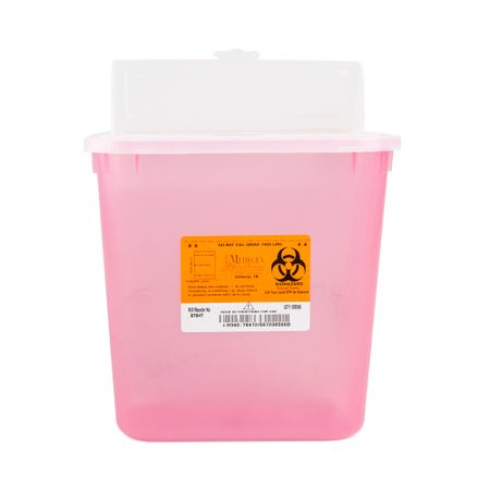 Sharps Container Sharps® Translucent Red Base 9-1/2 H X 10 W X 7 D Inch Horizontal Entry 2 Gallon