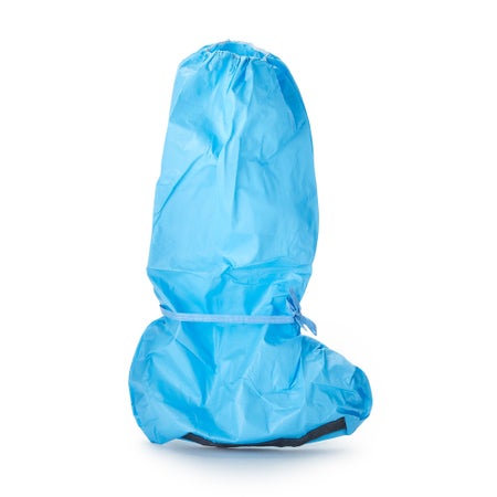 Boot Cover Halyard Hi Guard Ultra X-Large Knee High Foam Traction Strip Sole Blue NonSterile