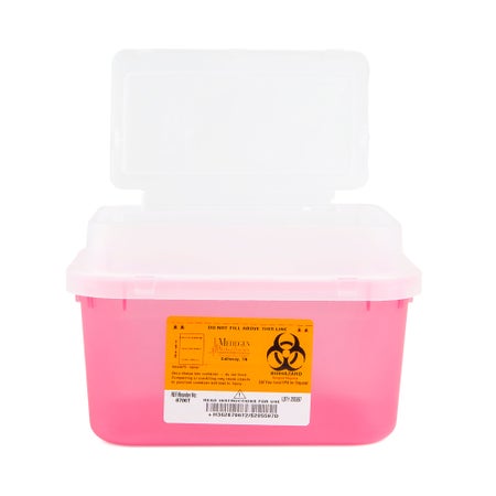 Sharps Container Sharps® Translucent Red Base 6-3/4 H X 10 W X 7 D Inch Horizontal Entry 2 Gallon