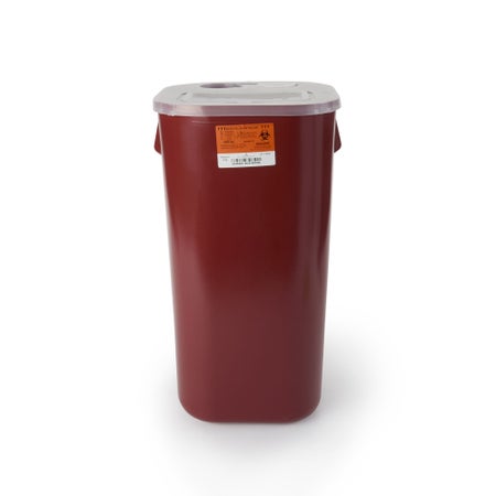 Sharps Container Sharps® Red Base 25-1/2 H X 13-1/2 W X 13-1/2 D Inch Horizontal Entry 16 Gallon