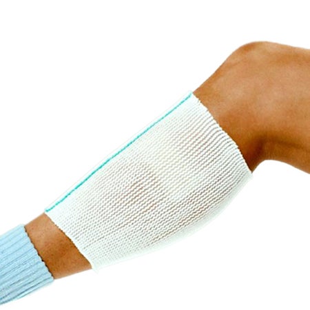 Elastic Net Retainer Dressing X-Span® Tubular White / Maroon Polyester / Spandex Size 7 8 Yard Length Hip / Chest / Bust / Axilla / Waist NonSterile