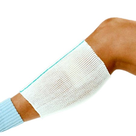 Elastic Net Retainer Dressing X-Span® Tubular White / Gray Polyester / Spandex Size 8 8 Yard Length Hip / Chest / Bust / Axilla NonSterile