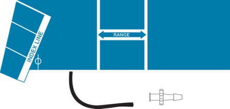 Reusable Blood Pressure Cuff Calibrated® V-Lok® 18 to 26 cm Arm Polyester Fabric Cuff Small Adult Cuff