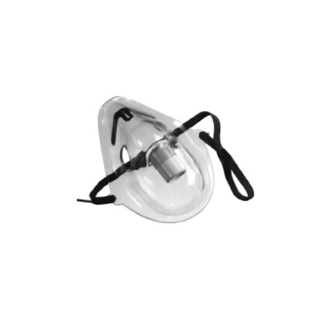 Aerosol Mask B&F Medical Elongated Style Adult One Size Fits Most Adjustable Head Strap / Nose Clip