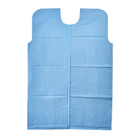 Patient Exam Gown Medium / Large Blue Disposable