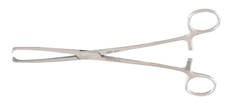 Tissue Forceps Miltex® Allis-Thomas 8 Inch Length OR / Surgical Grade German Stainless Steel NonSterile Locking Finger Ring Handle Straight 6 X 7 Teeth