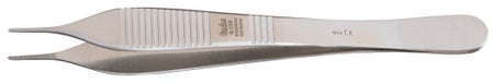 Dressing Forceps Miltex® Adson 4-3/4 Inch Length OR / Surgical Grade Stainless Steel NonSterile NonLocking Thumb Handle Straight Micro, Serrated Tips