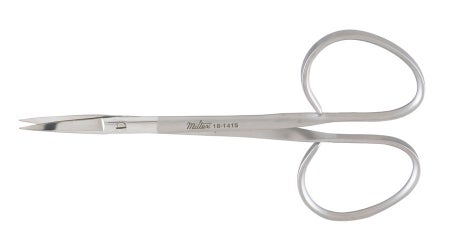 Iris Scissors Miltex® 4 Inch Length OR / Surgical Grade German Stainless Steel NonSterile Finger Ring Handle Straight Sharp Tip / Sharp Tip