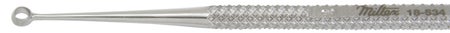 Chalazion Curette Miltex® Heath 4 Inch Length Round Knurled Handle Size 2 Tip Sharp Edge / Blunt Edge Round Fenestrated Tip