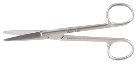 Dissecting Scissors Miltex® Mayo 5-1/2 Inch Length OR / Surgical Grade German Stainless Steel NonSterile Finger Ring Handle Straight, Beveled Blunt Tip / Blunt Tip