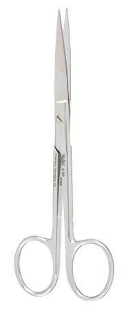 Operating Scissors Miltex® 5 Inch Length OR / Surgical Grade German Stainless Steel NonSterile Finger Ring Handle Straight Sharp Tip / Sharp Tip