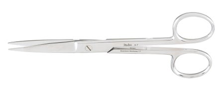 Operating Scissors Miltex® 6 Inch Length OR / Surgical Grade German Stainless Steel NonSterile Finger Ring Handle Straight Sharp Tip / Sharp Tip