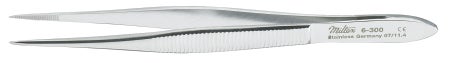 Splinter Forceps Miltex® Feilchenfeld 3 Inch Length OR / Surgical Grade German Stainless Steel NonSterile NonLocking Thumb Handle Straight Pointed Serrated Tips with Groove