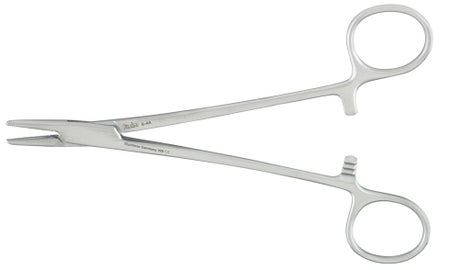Needle Holder Mayo-Hegar 6 Inch Length Serrated Jaws Finger Ring Handle