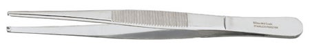 Tissue Forceps Vantage® 6 Inch Length Floor / Office Grade Pakistani Stainless Steel NonSterile NonLocking Thumb Handle Straight 1 X 2 Teeth
