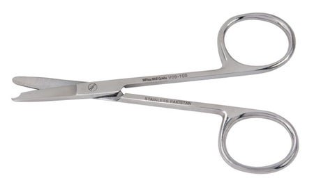 Stitch Scissors Vantage® Spencer 3-1/2 Inch Length Floor / Office Grade Pakistani Stainless Steel NonSterile Finger Ring Handle Straight Blunt Tip / Blunt Tip