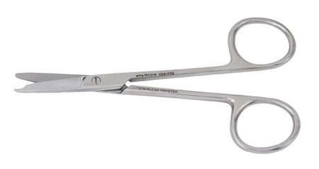 Stitch Scissors Vantage® Littauer Jr 4-1/2 Inch Length Floor / Office Grade Pakistani Stainless Steel NonSterile Finger Ring Handle Straight Blunt Tip / Blunt Tip