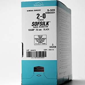Absorbable Suture with Needle Covidien™ Chromic Gut SE-140-8 3/8 Circle Spatula Needle Size 7-0 Monofilament